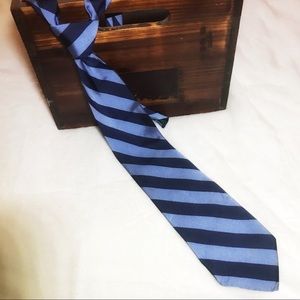 J. Crew blue stripe silk tie